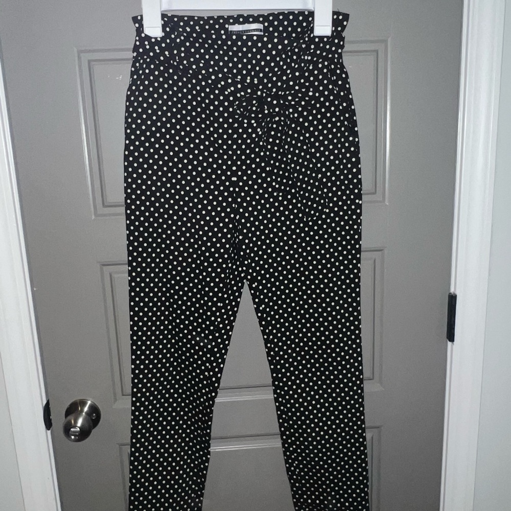 Black and white dress pants